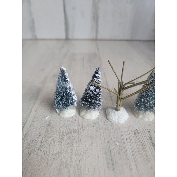 Lemax Mini snow bristle tree bare branch set village accessory xmas - Picture 2 of 6